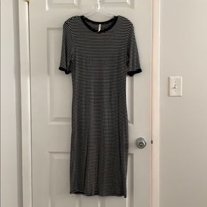 Striped midi tee dress